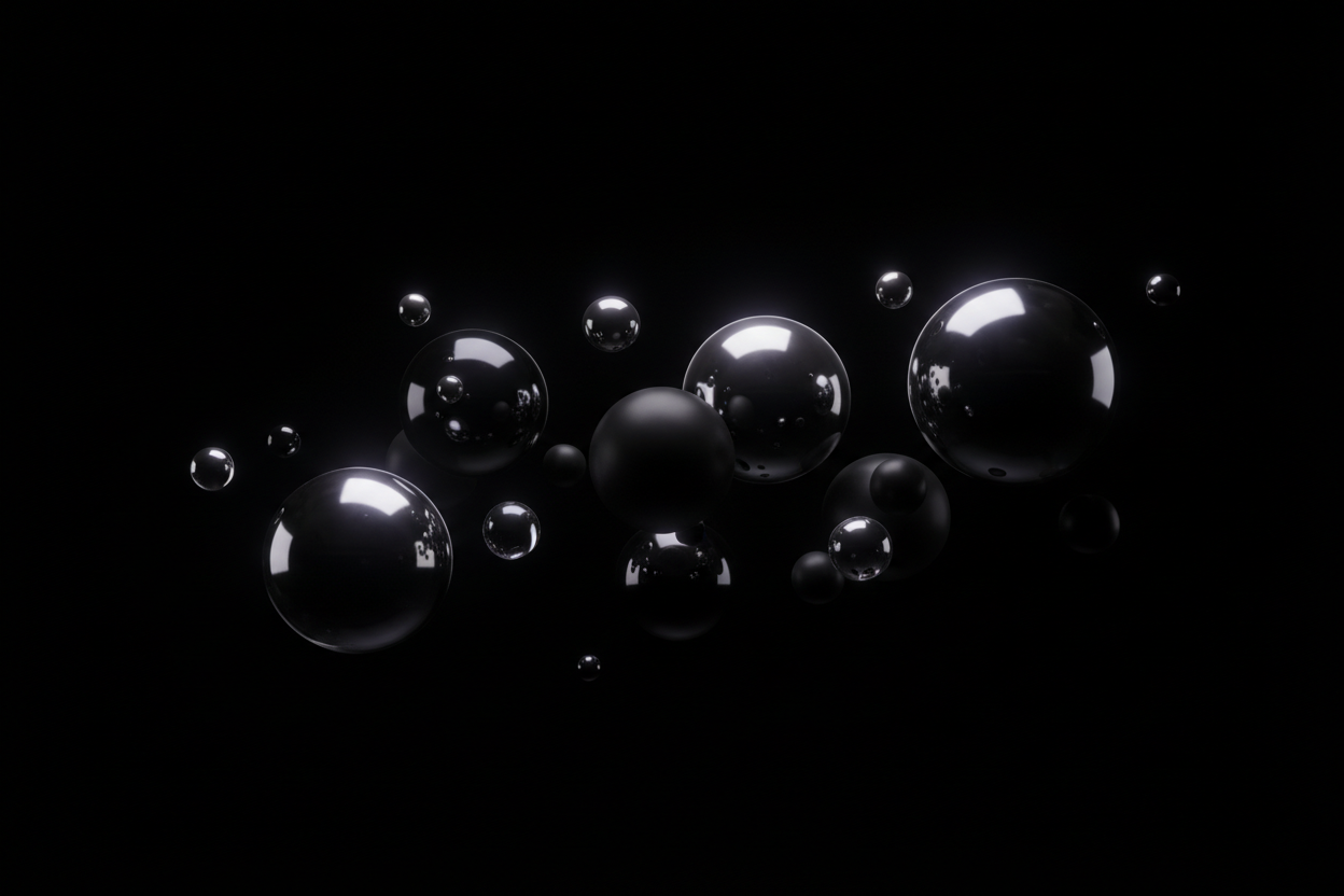 dark image representing spehres